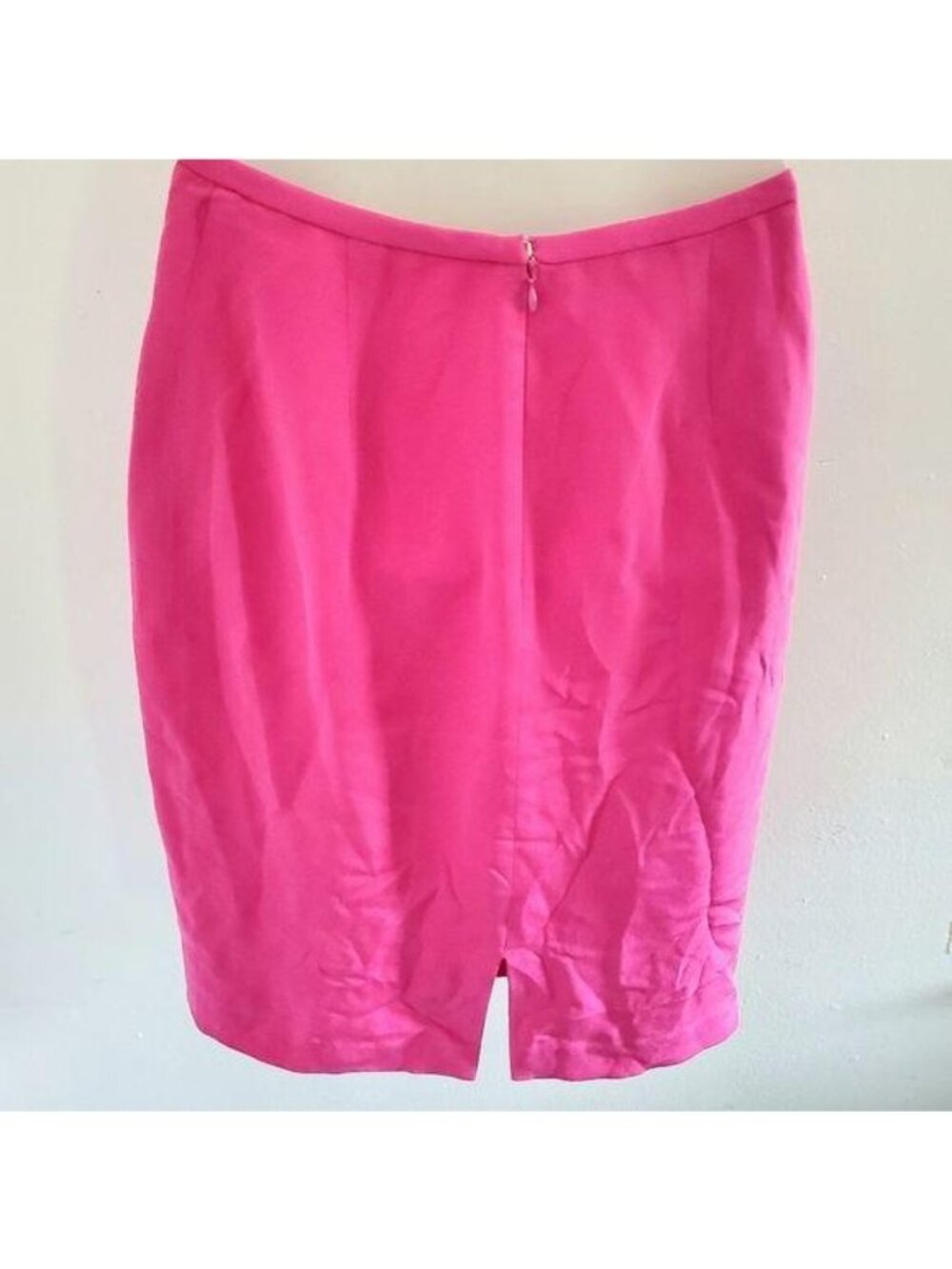Maggy London Womens Hot Pink 100% Silk Pencil Skirt Size 4 Dry Clean Only - Picture 8 of 9
